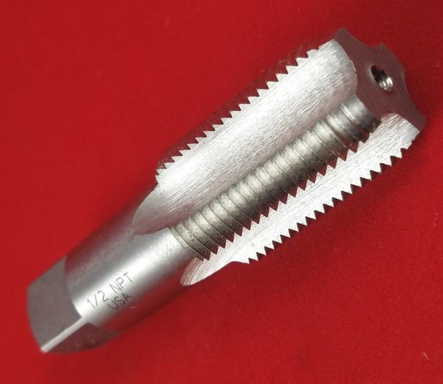 1/2" -14 NPT Taper Pipe Tap Cleaning Rethreading Carbon ...