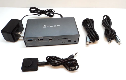 USB-C USB 3.2 DisplayPort KVM Switch for 2 Laptops, 2 Monitors with Controller
