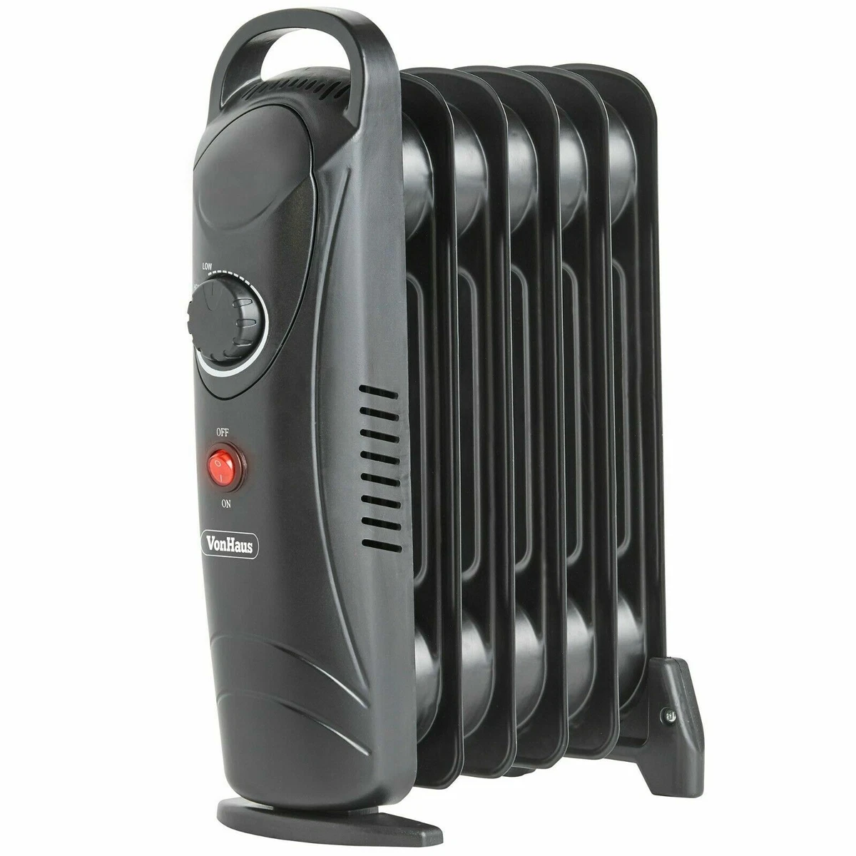 800W Electric Heater Oil Filled Radiator 6-Fin Portable For Home Office  Black | eBay