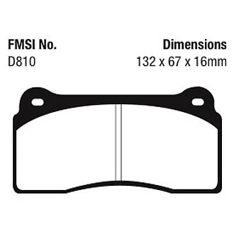 Pastillas de freno delanteras EBC DP31110C Redstuff cerámica bajo polvo para Dodge Viper 03-17 Foto 3 de 4