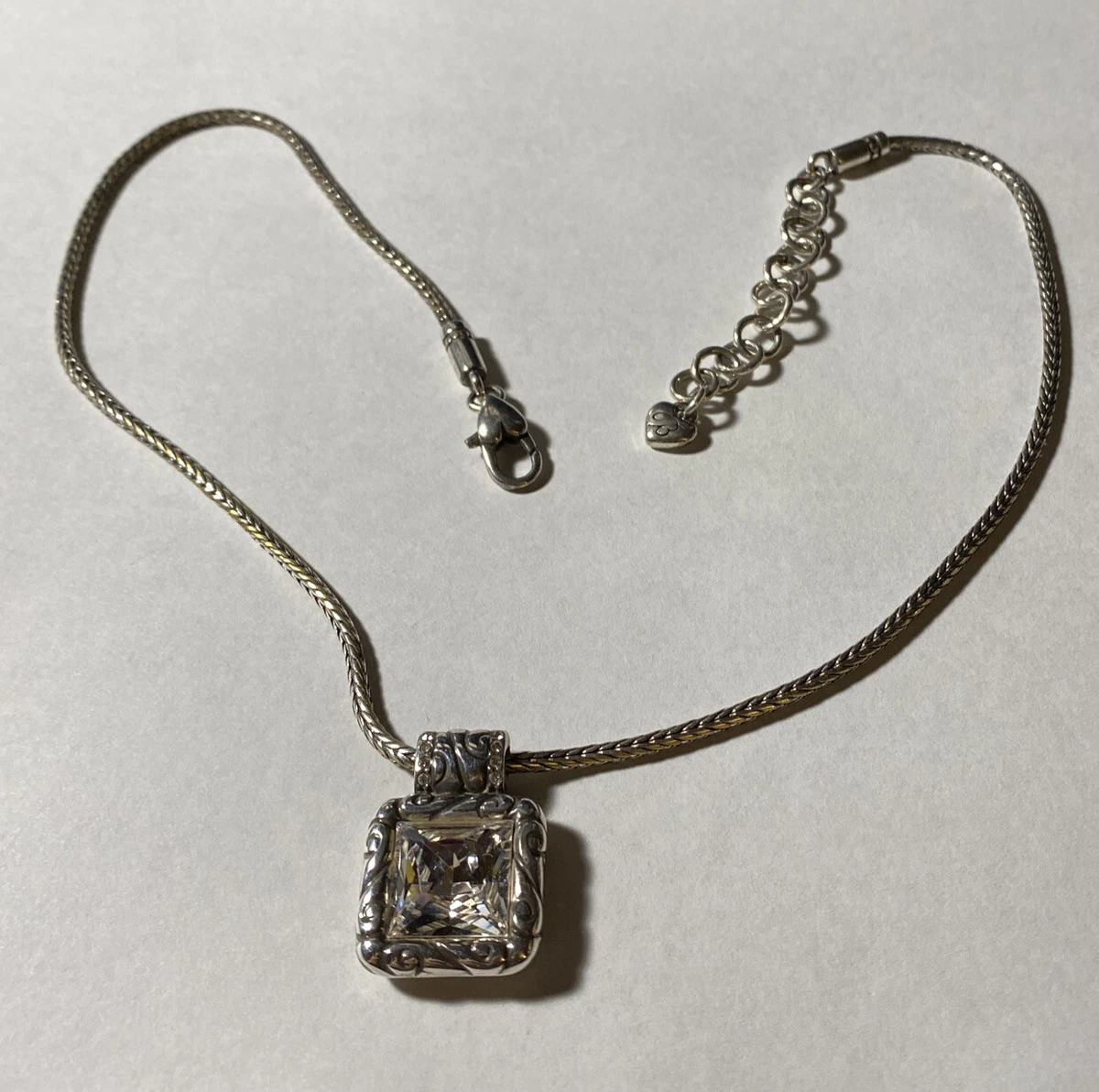 Brighton Regina Clear Square Swarovski Crystal Necklace eBay