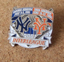 2001 pin NY New York Yankees Mets Interleague Yankee & Shea Stadium MLB c41968