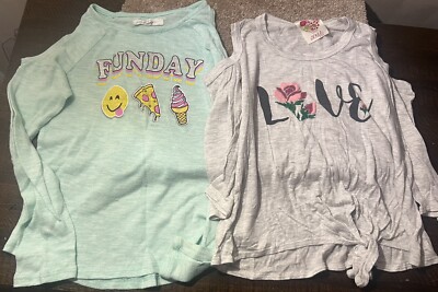 Girls Long Sleeve Shirt (2) Size M Harper & Elliot And Kiddo By Kate  funday 