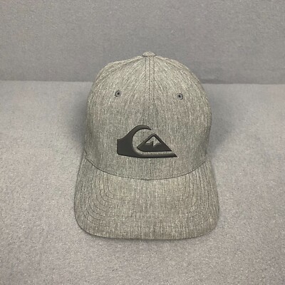 Quiksilver Baseball Cap Unisex One Size Fit Heather Gray Flexfit Hat Performance