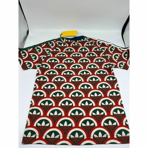 Gucci x Adidas Men'S T-Shirt S Size Trefoil print Cotton Red Green Men's Japan - Picture 6 of 9