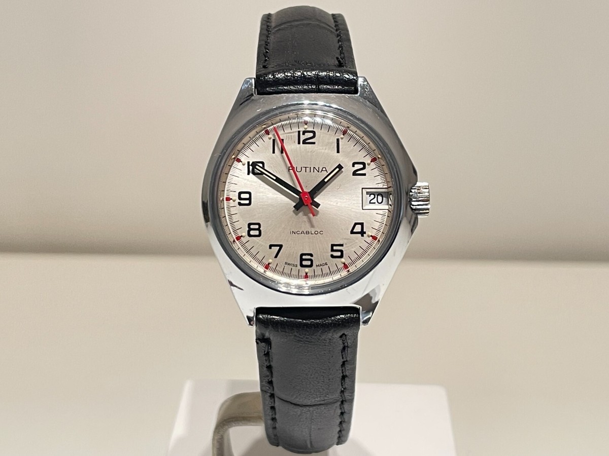 VINTAGE RARE BEAUTIFUL St.STEEL MEN'S SWISS MECHANICAL WATCH