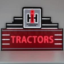 Art Deco Marquee IH International Harvester Tractors LED Sign Garage Barn Decor