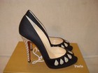 100% AUTHENTIC NEW WOMEN LOUBOUTIN BLACK GOTCHA PEEP PUMP/HEEL US 9 — photo 4