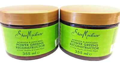 2 x Sheafeuchte Moringa und Avocado Algen Power Greens Rekonstruktor 355ml