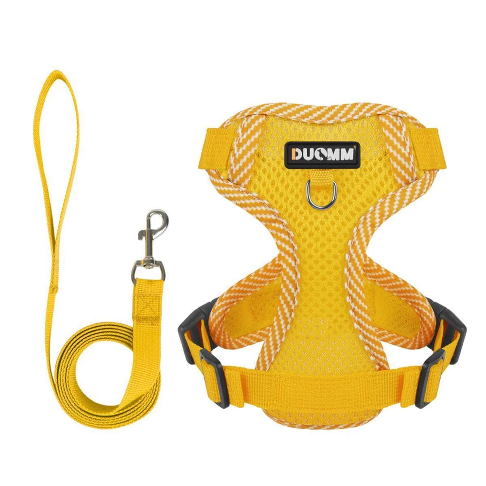 Dog Harness Adjustable Puppy Cat Harness Vest Pet Outdoor Walking Collar Leash