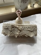 Mittelalter Borte Webband,  Dekoband, Zierband, Spitze Baumwolle  creme  7 M