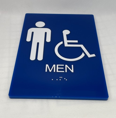 ADA / Braille Compliant Acrylic Restroom Signs, 6"X9"", 12" Round , 11" Triangle - Picture 6 of 19