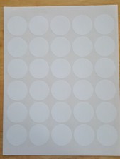5 Sheets 150 labels Round 1.5 inch Circle Labels White Matte Finish Removable