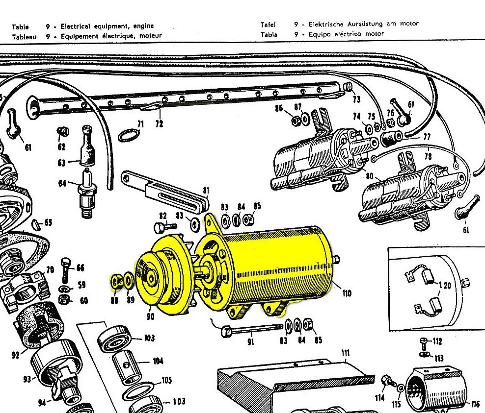 MASERATI 3500GT original Marelli generator- XLNT! 