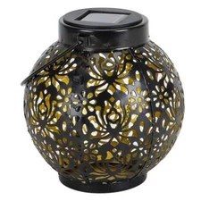 Solar Lantern Hanging Light LED Outdoor Retro Garden Lamp Waterproof Decor