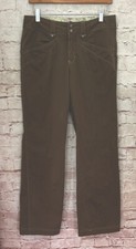 Athleta Pant Khaki Size 6 Cotton Spandex Olive Moss Green/Brown Slight Boot