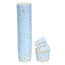 50 pezzi stampi da forno in carta 6 oz stampi per muffin per cupcake, sfumatura blu