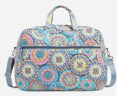 NWT Vera Bradley Grand Traveler Bag Sunny Medallion Cotton