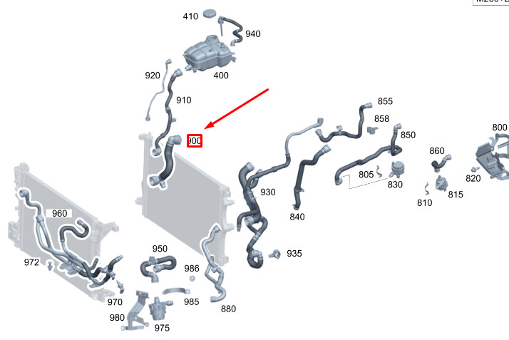 MERCEDES-BENZ GLA H247 AMG Right Coolant Hose Pipe A1775019502 NEW  