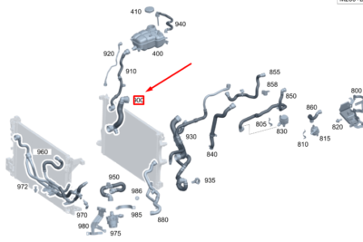 MERCEDES-BENZ GLA H247 AMG Right Coolant Hose Pipe A1775019502 NEW  