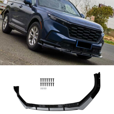 ZTT Gloss Black Front Bumper Lip Chin Spoiler – 3-Piece Kit – For Honda CR-V 2023+ (Not For Sport Model) - View #2
