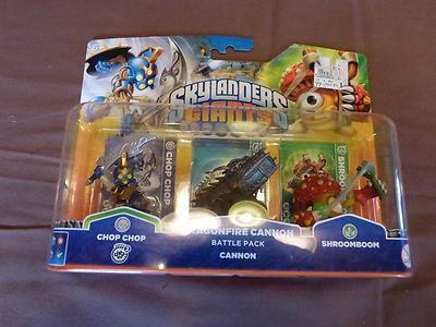 5701. Skylanders Giants Battle Pack  -  Shroomboom / Cannon / Chop Chop  -  Neu