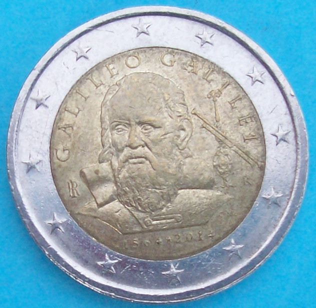 PIÈCE DE MONNAIE 2 EUROS 2014 ITALIE GALILÉE