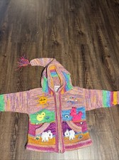 100 baby alpaca Grupo Baby Peruvian Cardigan Sweater Sun Squirrel Chic 0-6 Mos.