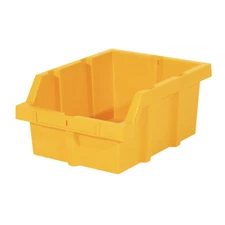 Seville Classics 3-Pack Large Yellow Bins for Commercial Bin Rack, SHE16508BB