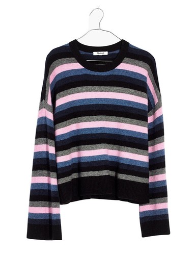 NWT MADEWELL Cardiff Striped Crewneck 