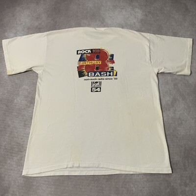 Vintage 90s Rockmyers Cafe Shirt Size XL Rock 103 Radio Station Columbus Single 