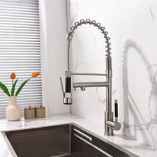 Kitchen Faucet Kit Arch 2-Function Pull Down Sprayer 360 Rotation Single Handle