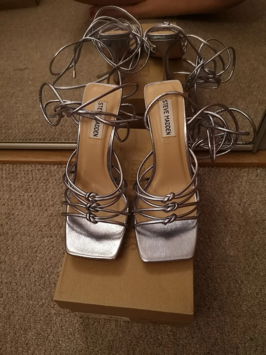 Steve madden pewter sandals clearance