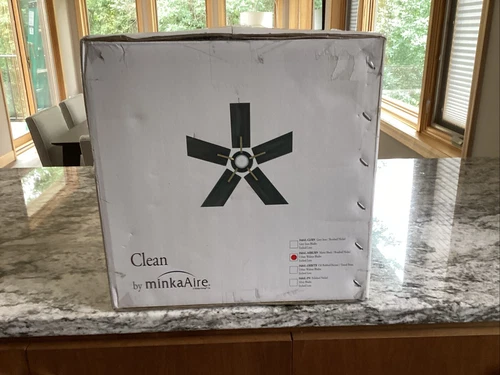60" Minka Aire Clean:  M684L  MBK-BN:Modern Ceiling Fan with Remote:  NEW SEALED - Picture 3 of 6