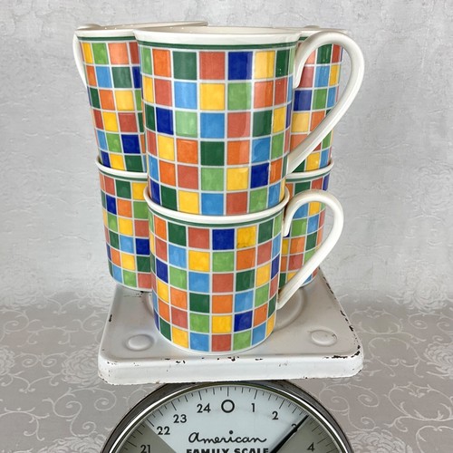 Villeroy & Boch Twist Alea (6) Mugs Mosaic Pattern Very Good Used Condition - Picture 7 of 7
