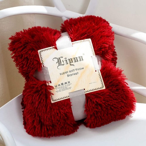 Super Soft Coral Fleece Blanket Warm Cozy Bedding Blanket Fluffy Sofa Bedding Ai - Picture 38 of 90