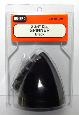 DU-BRO 2-3/4'' (69.85 MM) DIAMETER BLACK SPINNER ( 2-BLADE )( CAT. # 291 )
