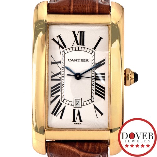 Cartier Tank Americaine 18K  Gold 1740 45mm Automatic Watch NR