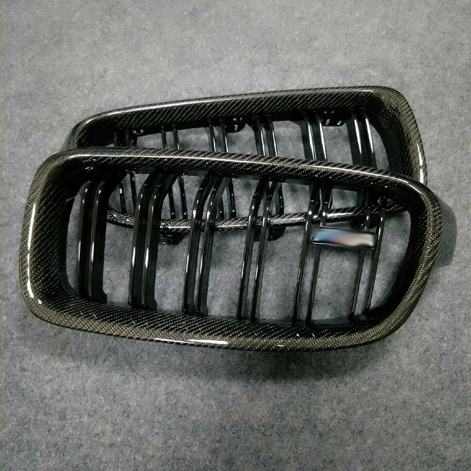 Genuine Carbon Fiber Front Grille For 2012-2018 BMW F30 320i 328i 330i 340i - Image 2 of 4