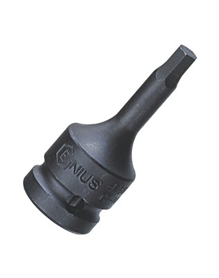 Genius Tools 3/8'' Dr. 9mm Hex Impact Bit Socket, 52mmL (CR-Mo) - 345209