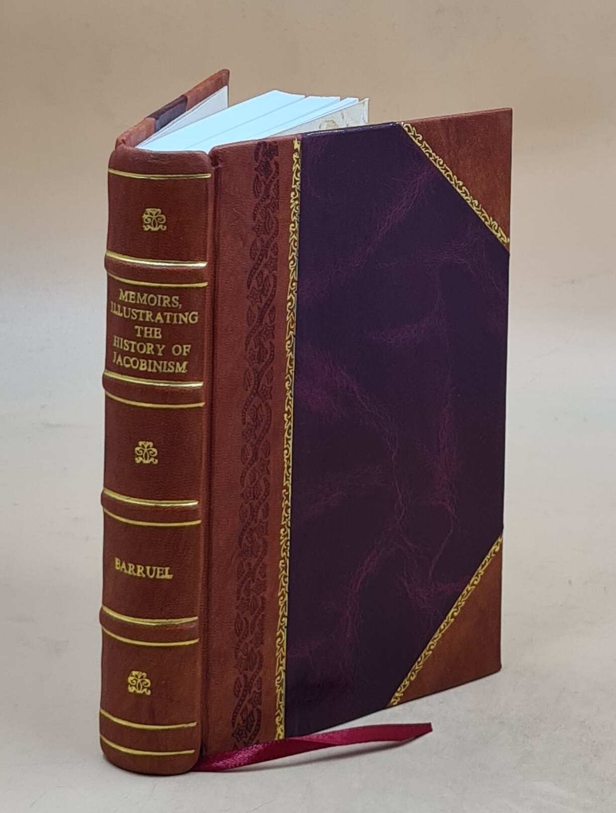 Abbe Barruel Leather Bound Memoirs on Jacobin History