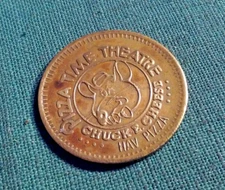 Rare 1982 "HAV PIZZA" Chuck E. Cheese Pizza Time Theater TOKEN COIN 1" Diameter
