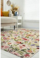 Modern Indoor/Outdoor Waterproof Rug Tropicana Flower Meadow Design