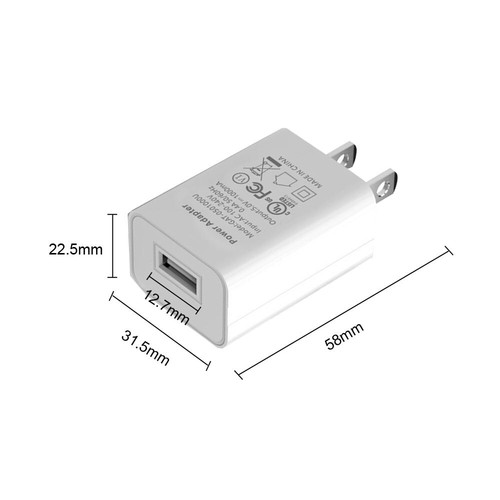 Cargador de pared puerto USB 5V 1A convertidor adaptador de corriente CA-DC enchufe de EE. UU. 5 voltios 1 amperio - Imagen 4 de 12