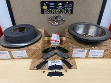 2007-2021 TOYOTA TUNDRA GENUINE OEM REAR BRAKE ROTORS TCMC PADS AND OEM SHIMS