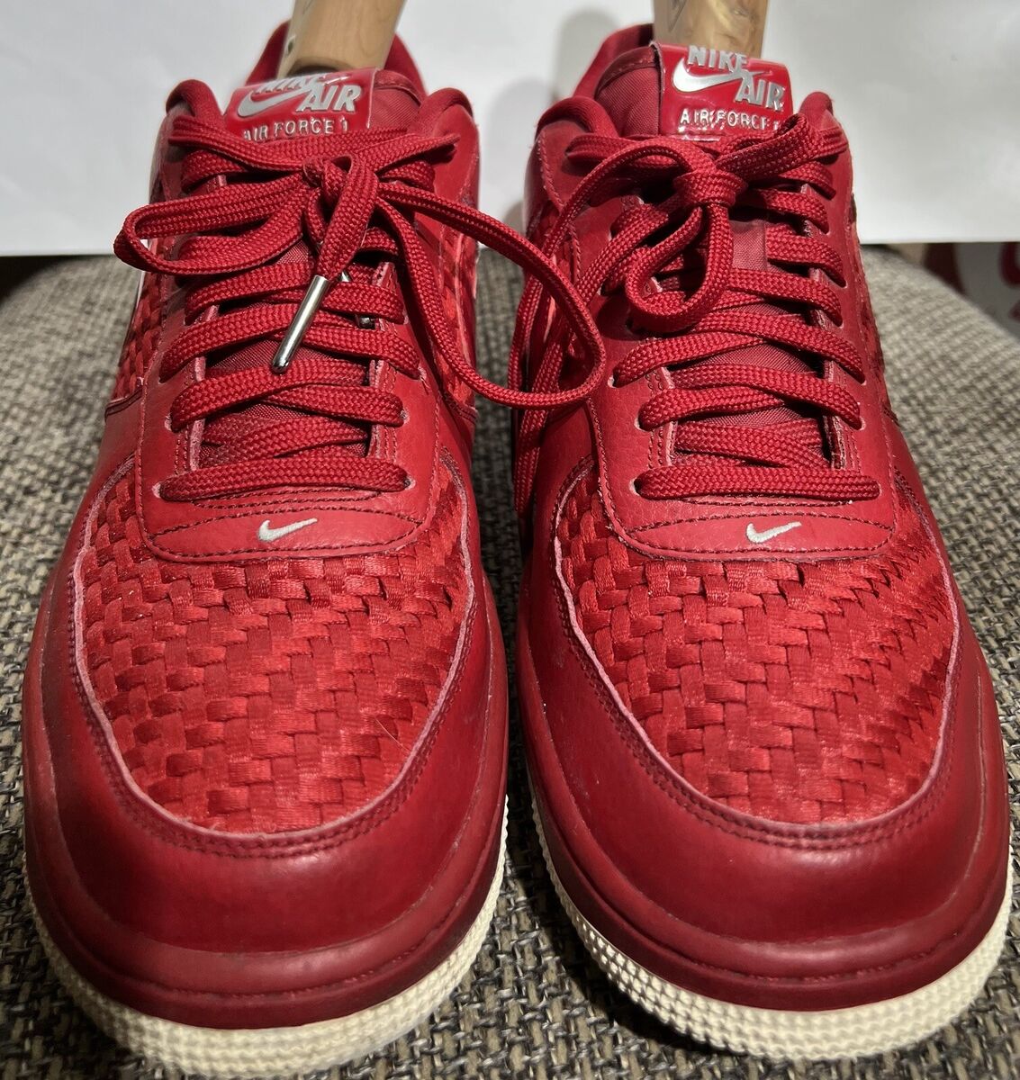 Awesome Nike Air Force 1 Low 07 LV8 Woven Gym Red Men's Size Awesome Nike Air Force 1 Low 07 LV8 Woven Gym Red Men's Size