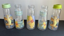 CUTE Lot of 5 Vintage Disney Winnie the Pooh / Tigger 1990s Baby Bottles 8 Oz.