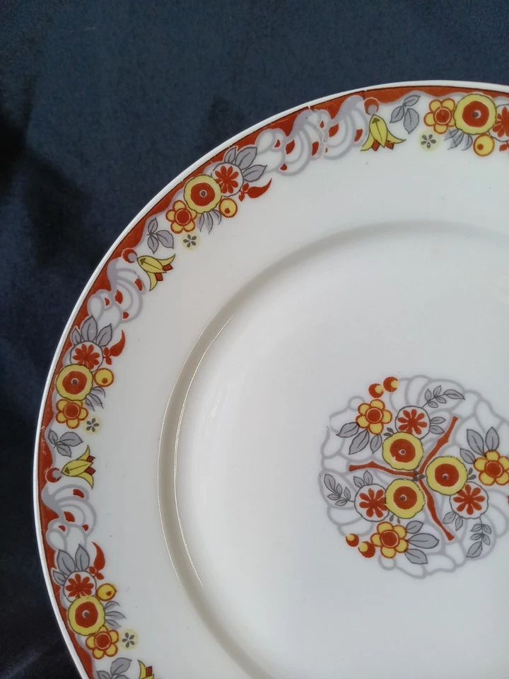 4 assiettes à dessert en porcelaine de Limoges Art Déco - Photo 4/4