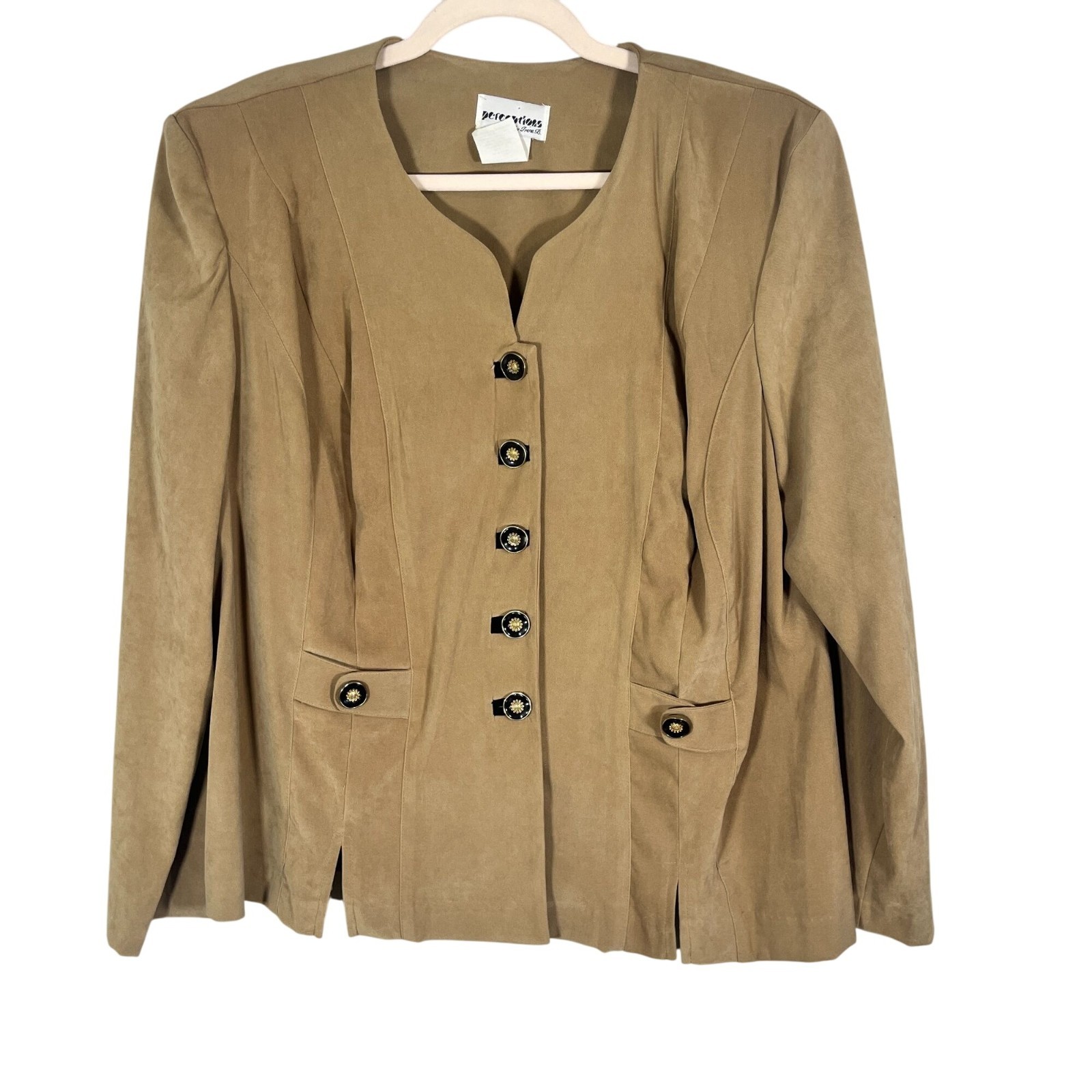 Retro Classic Blazer Tan 12 Chic Neutral Minimalist Work Wear Preppy Old Money