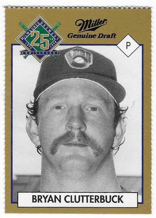 BRYAN CLUTTERBUCK 1994 MILWAUKEE BREWERS MILLER BREWING **FREE SHIPPING**
